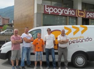Il team della Tipografia Pesando di Aosta