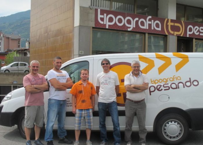 Il team della Tipografia Pesando di Aosta