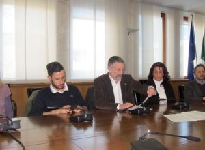 Conferenza stampa fine anno 2014 Pd-Sinistra Vda