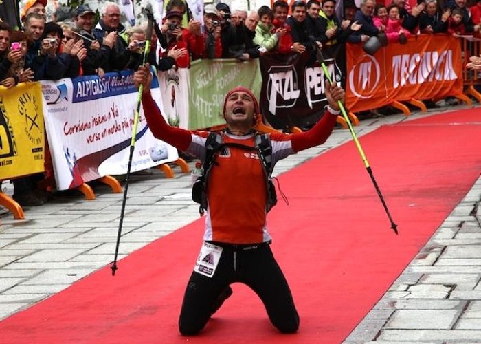 Oscar Perez all'arrivo a Courmayeur