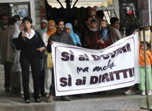 La manifestazione degli immigrati ad Aosta