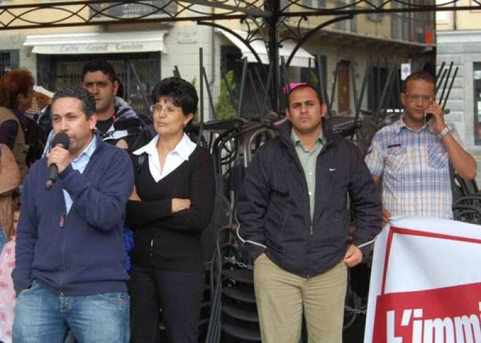 La manifestazione degli immigrati ad Aosta