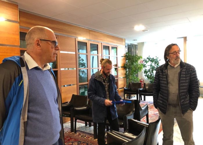 Da dx Luigi Fosson, Ruben Favre e Gabriele Favre