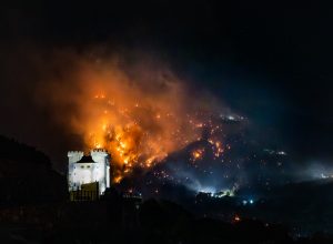 incendio Aymavilles - Foto Evi Garbolino