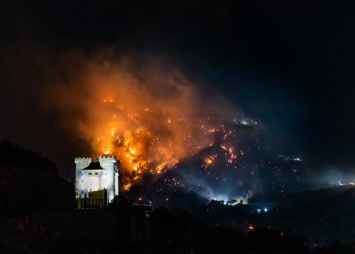 incendio Aymavilles - Foto Evi Garbolino