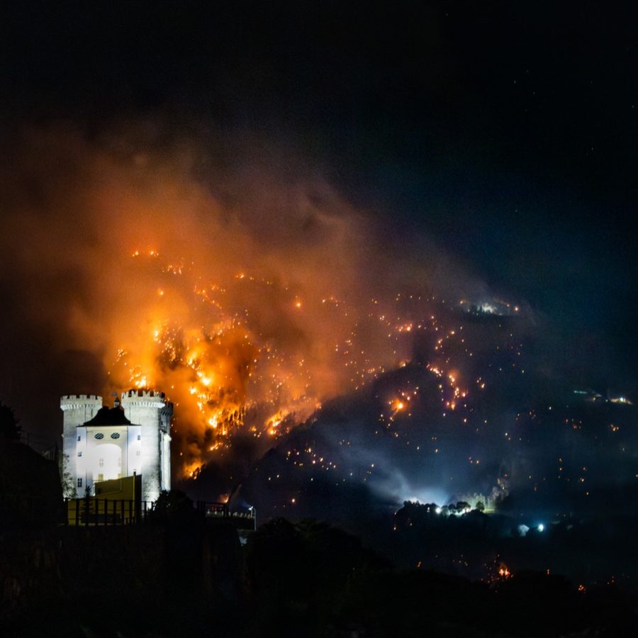 incendio Aymavilles - Foto Evi Garbolino