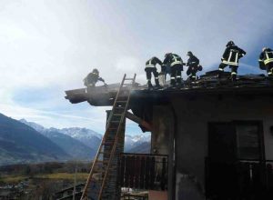 L'intervento dei Vigili del Fuoco