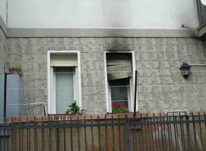L'appartamento interessato dall'incendio