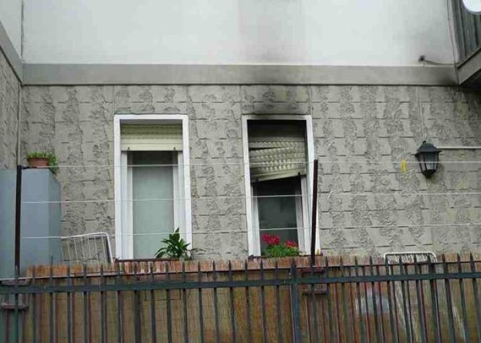 L'appartamento interessato dall'incendio