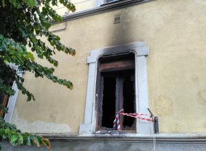 incendio in via lexert