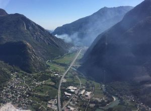 L'incendio ad Albard di Donnas.