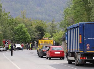 L'incidente sulla Statale 27, a Gignod.