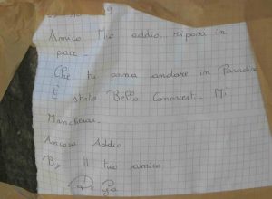 Il messaggio di un amico a Davide