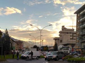 L'incidente di oggi nella rotonda di corso Battaglione.