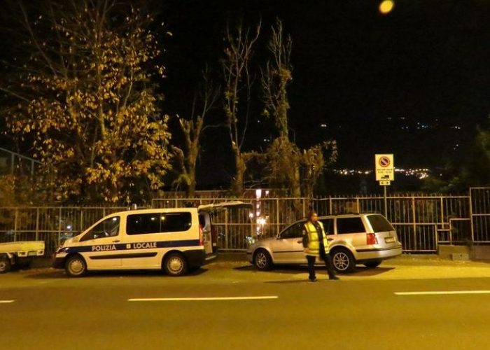 I rilievi dell'incidente da parte della Polizia locale