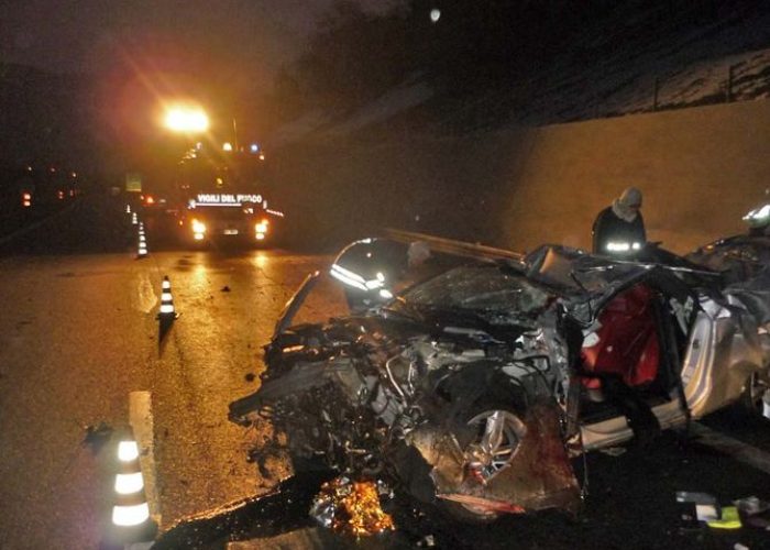 L'incidente avvenuto sulla A5