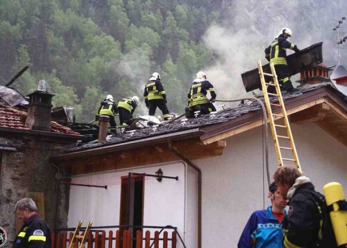 L'intervento dei vigili del fuoco