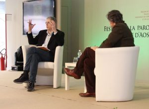 Mario Giordano con Arnaldo Colasanti a Les Mots