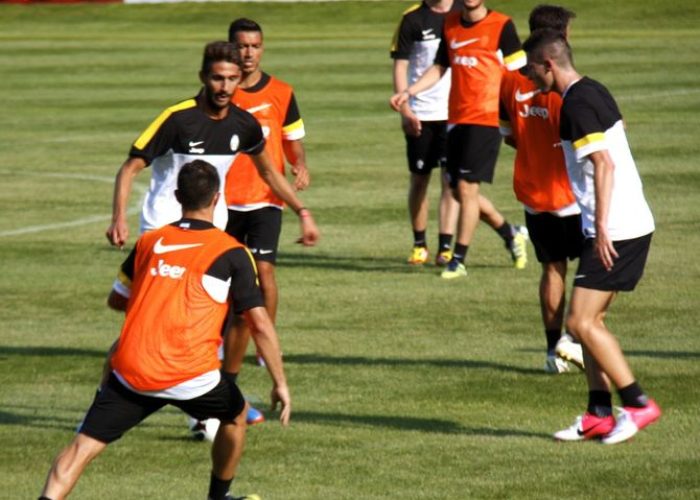 Primo allenamento della Juventus a Chatillon