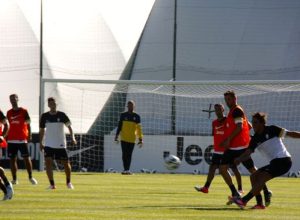 Il primo allenamento della Juve a Chatillon