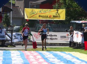 Arrivo della gara al femminile