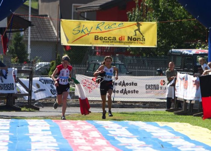 Arrivo della gara al femminile