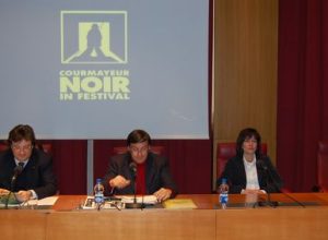 La conferenza stampa di presentazione: da sx l'Assessore Marguerettaz, Giorgio Gosetti, Fabrizia Derriard e Erika Centomo