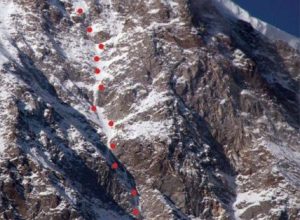 La nuova via sulla Parete Est dello Jägerhorn