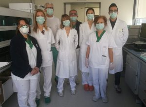 Equipe che si occupa analisi tamponi