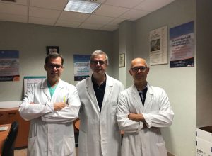 dott. Livio Leo, direttore della SC Ginecologia ed Ostetricia, il dott. Massimiliano Natrella, direttore della SC Radiologia Diagnostica ed Interventistica e il Dott. Luca Montagnani, direttore della SC Anestesia e Rianimazione.