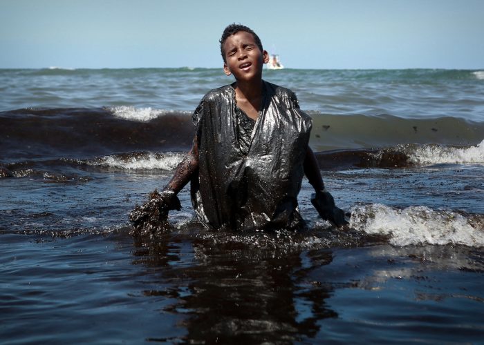 BRAZIL ENVIRONMENT POLLUTION OIL BEACH