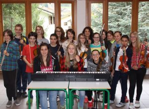 I ragazzi iscritti alla classe di Violino della scuola Secondaria ad Indirizzo Musicale di Morgex