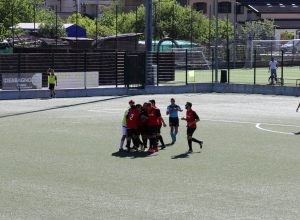 L'esultanza dei giocatori dell'Aygreville