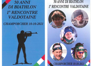 locandina del cinquantenario biathlon Champorcher