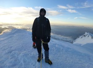 Lorenzo Lucentini in vetta al Monte Bianco