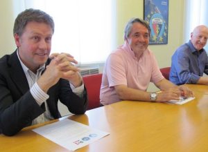 Da sinistra Fulvio Centoz, Ennio Pastoret e Maurizio Martin