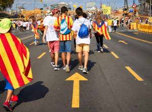 Manifestanti Catalogna