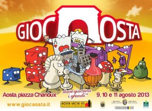 il manifesto di giocAosta 2013, realizzato da Enrico Massetto