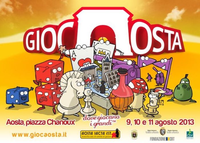 il manifesto di giocAosta 2013, realizzato da Enrico Massetto