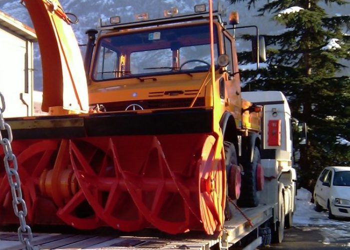 Il camion partito per le Marche