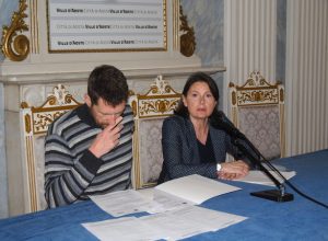 Enrico Montrosset e Antonella Marcoz alla presentazione della Festa della musica
