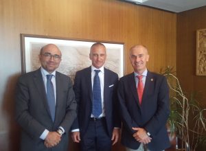 Da sx Giulio Di Matteo, Massimo Canepa e l'Assessore Chatrian