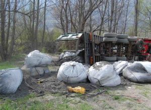 Il mezzo pesante rinvenuto a Villefranche di Quart