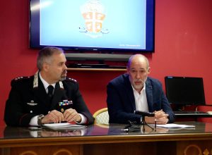 Il Tenente Colonello Maurizio Pinardi e il pm Luca Ceccanti