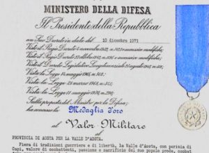 La Medaglia d’oro al valore militare per la Resistenza alla Valle d'Aosta