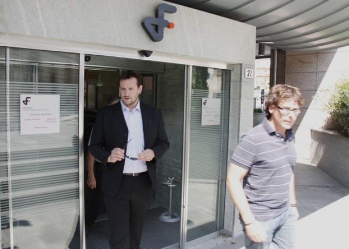 I consiglieri all'uscita della riunione