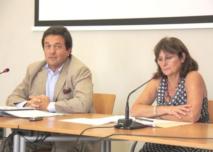 L'assessore Mauro Baccega con il dirigente Manuela Tosi