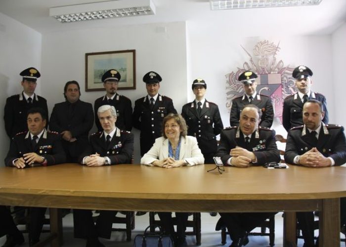 La squadra dei Carabinieri insieme al procuratore capo Marilinda Mineccia
