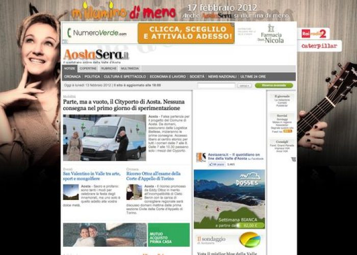 Lo sfondo che richiamerà l'adesione a M'Illumino di Meno