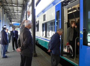 Il Minuetto in sosta alla stazione di Aosta